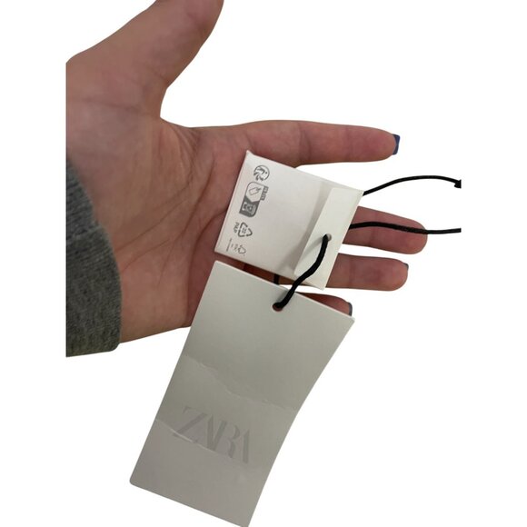 Zara Womens Blazer Jacket M Medium Yellow Textured Ruffled Cropped 3920/273 NWT - Picture 8 of 16